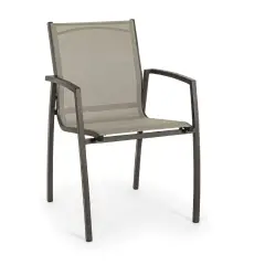 Sedia Hilla con Braccioli Coffee - Bizzotto