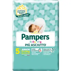 Pannolini Pampers Baby-Dry Flash - Taglia 5 - 11-25 Kg - 16 Pezzi