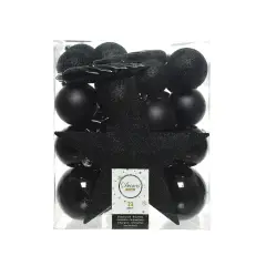 Box 33 Sfere di Natale - Diametro 8 cm - Black