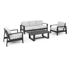 Baltic Set Salotto Antracite Completo di Cuscini Bizzotto
