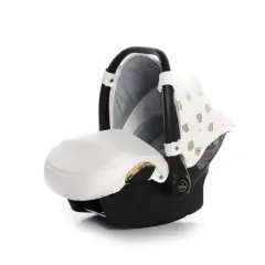Seggiolino Auto Junama Glow Pelle Bianco/Oro Giallo