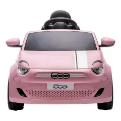 Auto Elettrica per Bambini Fiat 500e 12V con Radiocomando Rosa