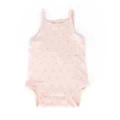 Body Canottiera con Spalline Sottili - Taglia 9-12 Mesi - Rosa Scuro
