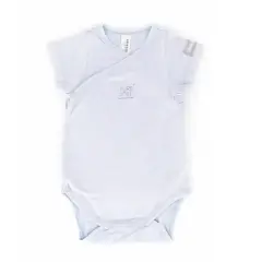 Body 3 Mesi Bambino Maniche Corte Azzurro Bamboom C104-054-006