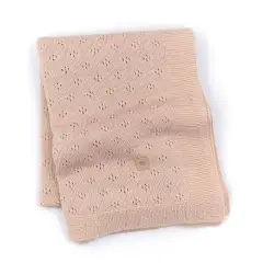 Bamboom Copertina Traforata Estiva in Maglia per Neonato 75x100 cm – Rosa