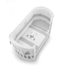 Erbesi Set Piumone Sfilabile Tato Ovale bianco grigio