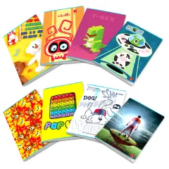 Quaderno Maxi per Bambini: Assortimento, 80 g, Rigatura B per Terza Elementare