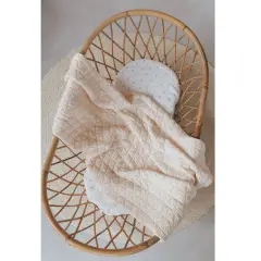 Coperta Lettino 140x100 Wrinkled + Spugna Peluche Water Peach