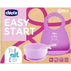 Set Pappa Silicone 6 Mesi+ Rosa