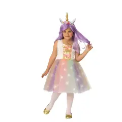 Costume Principessa Shiny Unicorn per Bambine - Taglia M - 5/7 anni