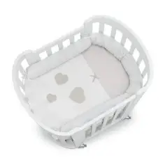 Completo Rivestimento Culla Sweet – Bianco Grigio