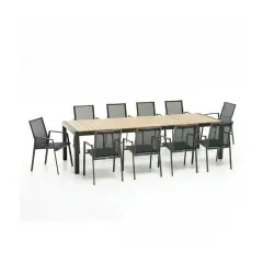 Tavolo Santorini Antracite Allungabile 220/292x100cm.