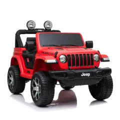 Auto Elettrica Macchina per Bambini 2 Posti Jeep Wrangler Rubicon Rossa 12V con Telecomando