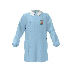 Grembiule Bambino Asilo 4042 Quadrettato Azzurro 2 Anni