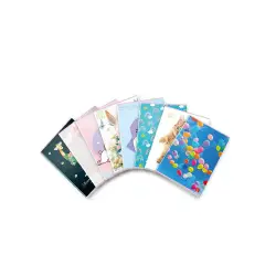 Quaderno Maxi per Bambini Fantasie Assortite: 80 g, Rigatura A per Prima e Seconda Elementare