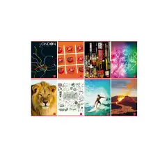 Quaderno Maxi per Ragazzi Fantasie Assortite: 80 g, Rigatura 1R Per Scuola Media e Superiore