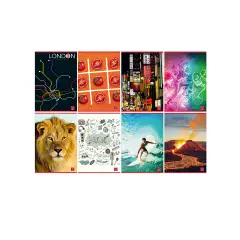 Quaderno Maxi per Bambini Fantasie Assortite: 80 g, Rigatura C per Quarta e Quinta Elementare