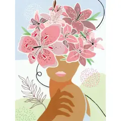 Ravensburger CreArt Serie B Canvas - Donna con Fiori, Kit Pittura