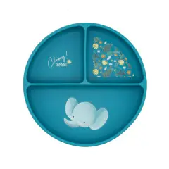 Piatto Con Ventosa In Silicone - Elefante Chewy