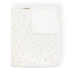 Coperta Lettino 100x140 Jersey Print con Spugna Peluche Tulips Bamboom