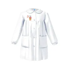 Grembiule Bambina Asilo Milk Shake Bianco 2 Anni