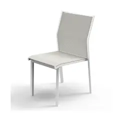 Sedia Como Bianca In Alluminio Salmar
