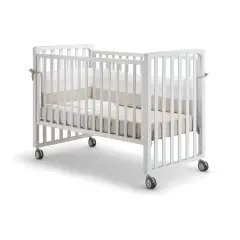 Lettino Evolutivo Trasformer Pali Bianco con Tessile Ecrù – Lettino Montessori