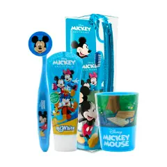Mickey Pochette con Bicchiere Spazzolino e Dentifricio 75 ml