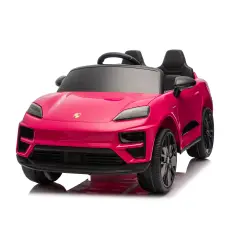 Porsche Macan Turbo EV Auto Elettrica per Bambini, Licenza Ufficiale, Rosa Shocking