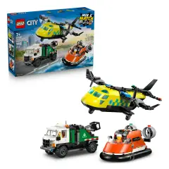 LEGO City Remix Aereo, Camion di Servizio e Hovercraft 60505 Set 3 in 1