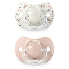Birdies Succhietto Con Tettina In Silicone 0/6m Rosa 2 Pezzi  Suavinex