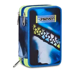 Astuccio 3 Zip Seven Blu Fusion 45pz Completo