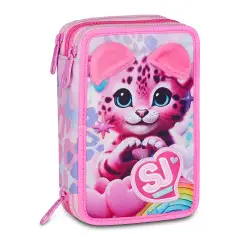 Astuccio Sj Gang Heart Buddy Girl 3 Zip 45 Pezzi
