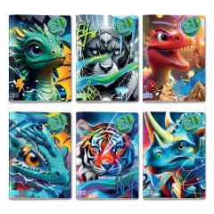 Sj Gang Animali Boy Quaderno A4 Maxi 96/100 Rigatura C