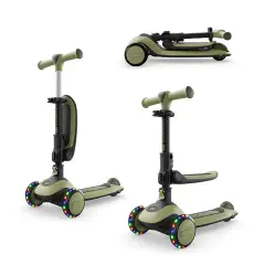 Monopattino Evolutivo 2in1 con Seduta HALLEY 2 Green