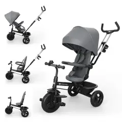 Triciclo Kinderkraft Aston 2 Plus Evolutivo Grey 9 mesi–5 anni