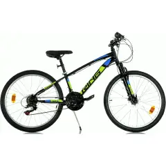 Bicicletta 24" MTB Ring 24” Shimano 18V Nero Verde Blu