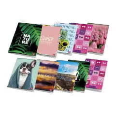 Quaderno Maxi Pigna Per Ragazze Fantasie Assortite 80gr Rigatura 5M