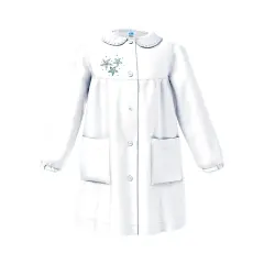 Grembiule Bambina Scuola Stelle Marine Bianco 8 Anni