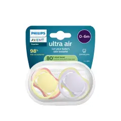 Ciuccio Philips Avent Ultra Air 0-6M Giallo/Lilla Pastello
