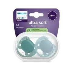 Ciuccio Philips Avent Ultra Soft +18M Verde/Blu Pastello