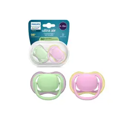 Ciuccio Philips Avent Ultra Air 6-18M Verde E Rosa