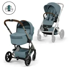 Cybex Duo Balios S Lux Con Navicella Richiudibile Stormy Blue