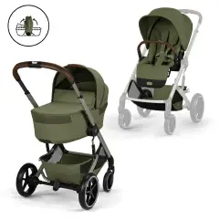 Cybex Duo Balios S Lux Con Navicella Richiudibile Moss Green