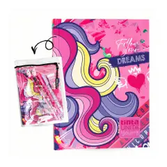 Tinta Unita Young Girl Diario 12 Mesi Con Cover E Accessori Unicorni