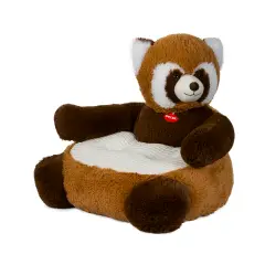 Poltrona Panda Rosso 50x50x50 cm - Morbida E Comoda