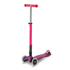 Monopattino Maxi Micro Deluxe Led Pieghevole Rosa Neon