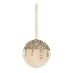 Sfera Natalizia Artemide Champagne Ø 10 cm Effetto Velluto