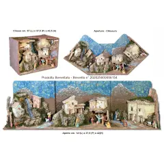 PRESELIBRO Presepe Apribile con Natività 141x37,5x42 cm